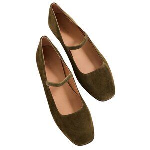 Madewell Olive Green Suede Flats